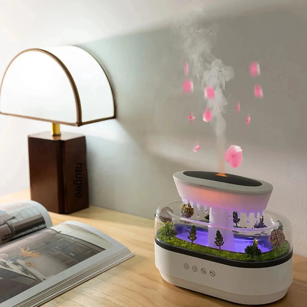 Regnmoln Aroma Humidifier | Ultrasonic Essential Oil Diffuser with LED Lights & White Noise | Home Air Purifier & Relaxation Device