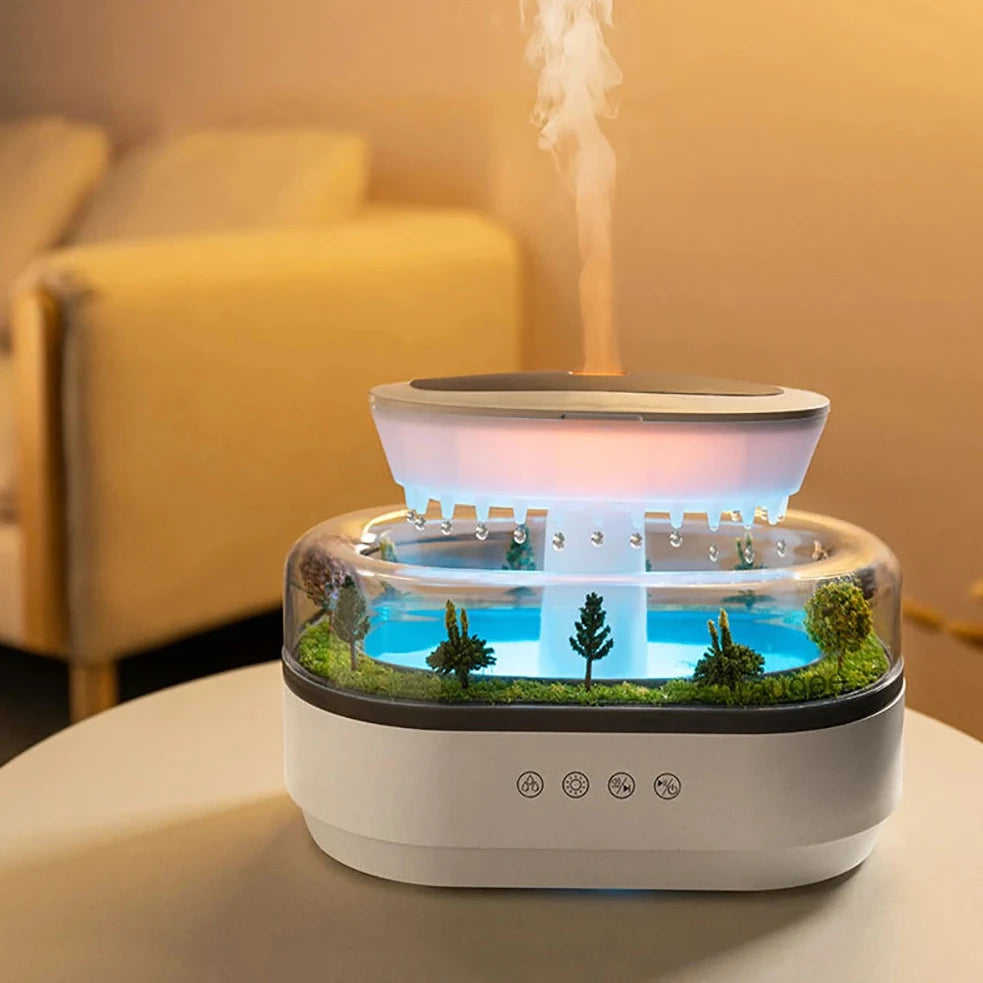 Regnmoln Aroma Humidifier | Ultrasonic Essential Oil Diffuser with LED Lights & White Noise | Home Air Purifier & Relaxation Device